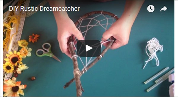 DIY rustic dreamcatcher
