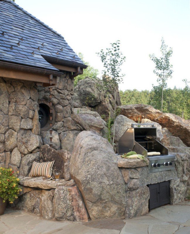 Mountain cabin grill