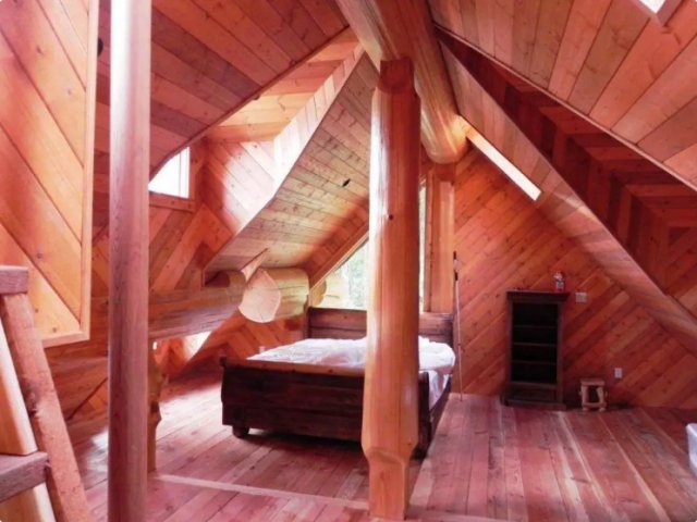 Lakeside cabin bedroom