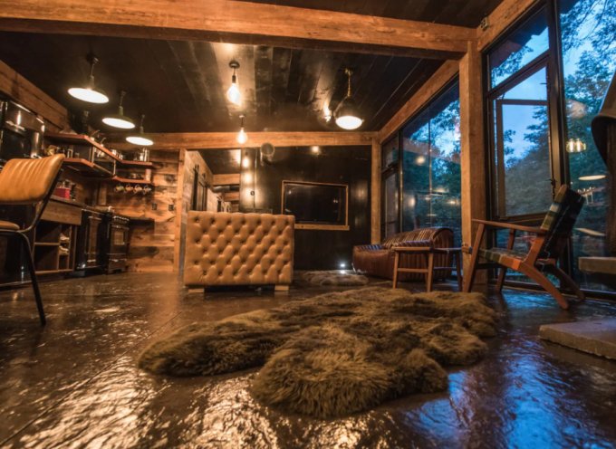 Unique cabin inside