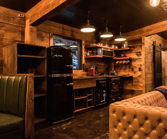 Unique cabin inside